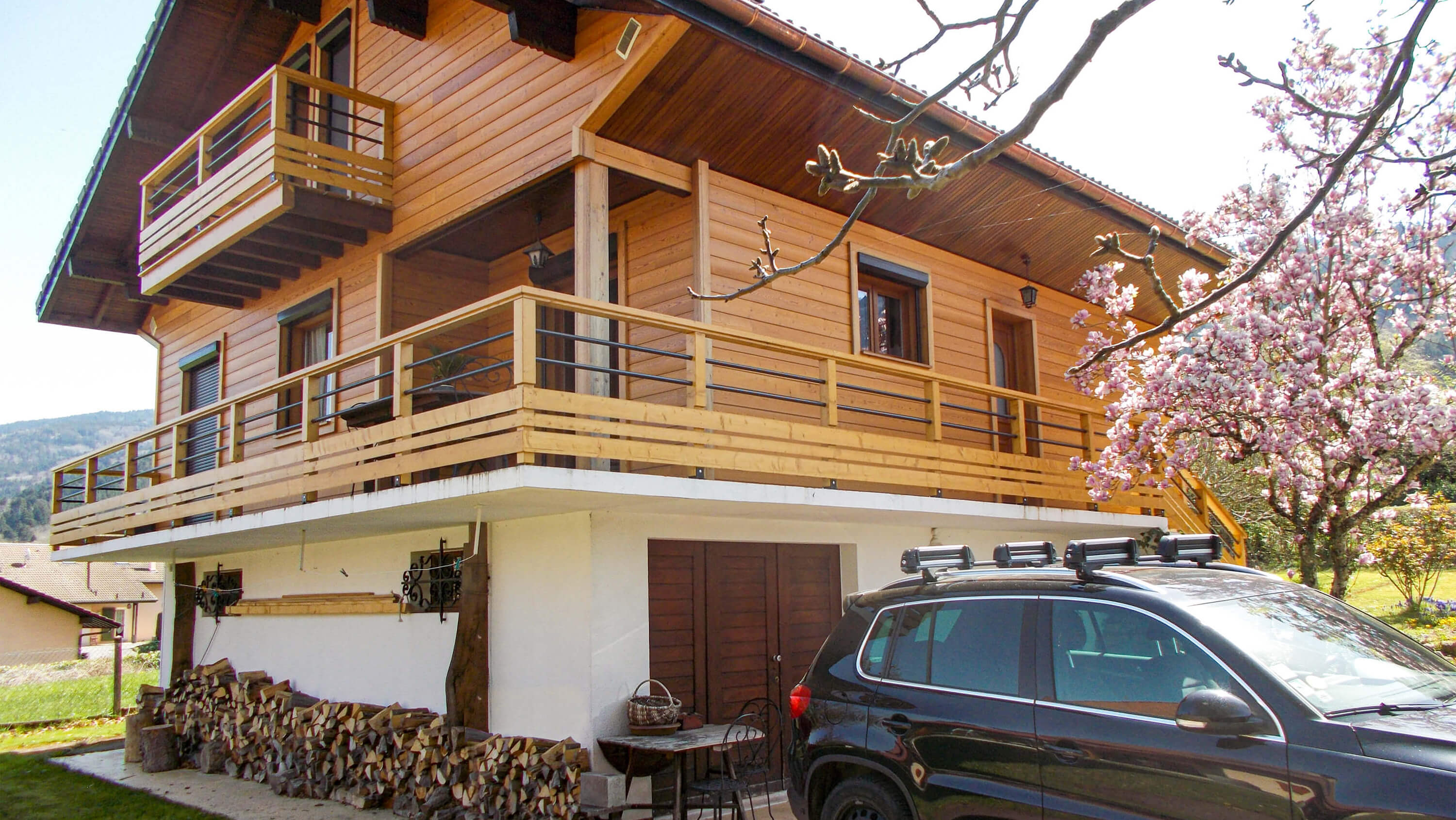 garde-corps fabriqué par les artisans de Batibois en Haute-Savoie