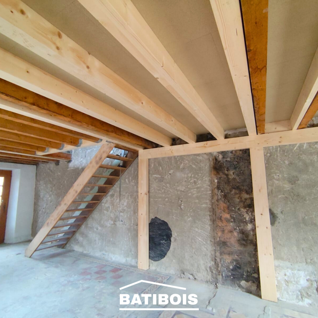 Création d'un solivage pour l'aménagement de combles, et renfort d'un solivage déjà existant, à Massongy par BATIBOIS