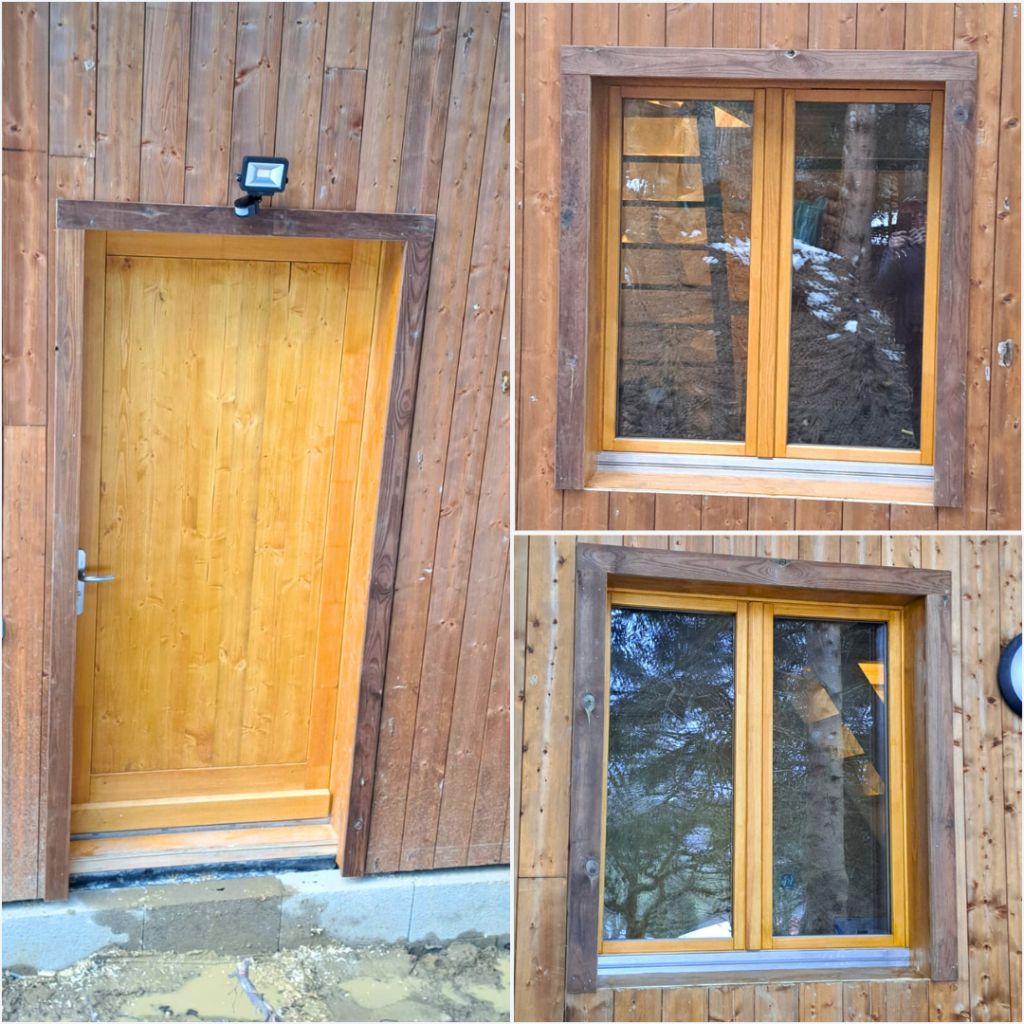 Construction complète d'une annexe à Habère-Poche comprenant les menuiseries extérieures bois - BATIBOIS