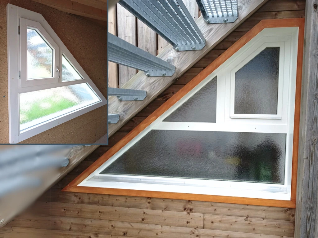 Création menuiserie sur mesure et pose pour une extension à SAINT CERGUES par BATIBOIS74